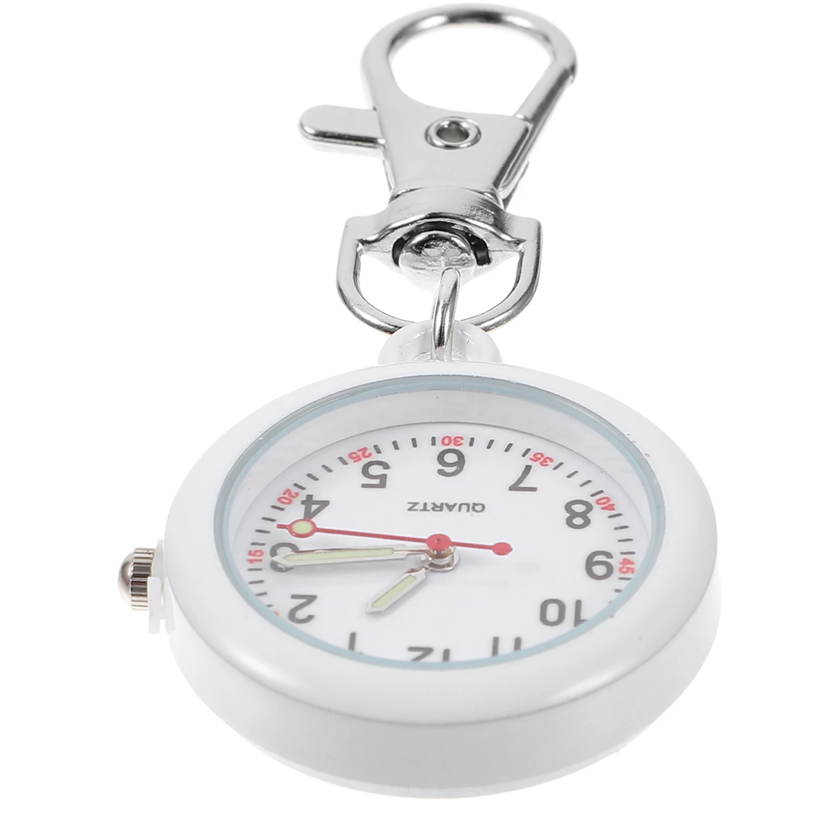 

Nurse Watch Clip-on Pocket Watch for Students Doctors Stainless Steel Silicone Durable Smooth Numbers Design Time