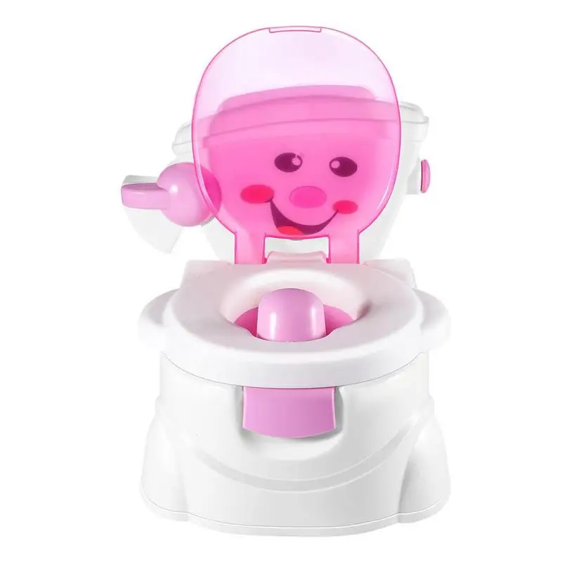 Baby Potty Training Toilet Seat Comfortable Backrest Cartoon Pots Portable Baby Pot For Children Potty Toilet Anti-Splash