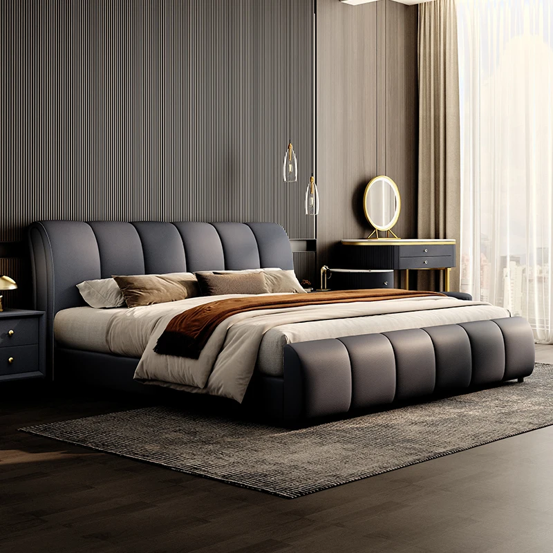 

Regale Bedroom Massage Bed Sleeping Modern Double Children Luxury Bed Wooden Bedroom Chinese European Living Room Furniture