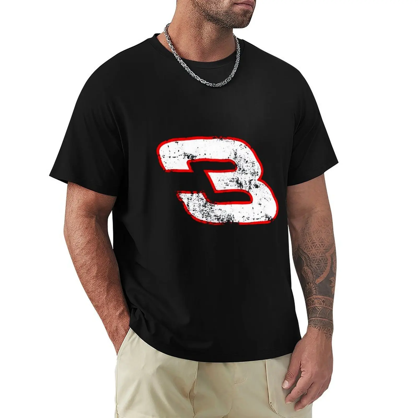 Dale Earnhardt 3 Distressed T-Shirt Urban Style Print T-Shirt