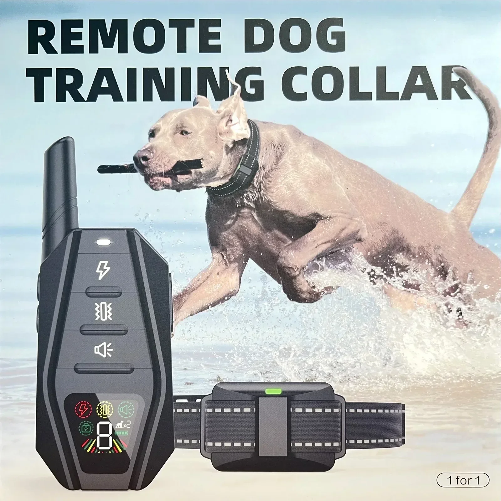 New Pet Dog Smart Training Device, Anti-Bark Rechargeable Waterproof Remote Control Pet Trainer, Dog Training Collar