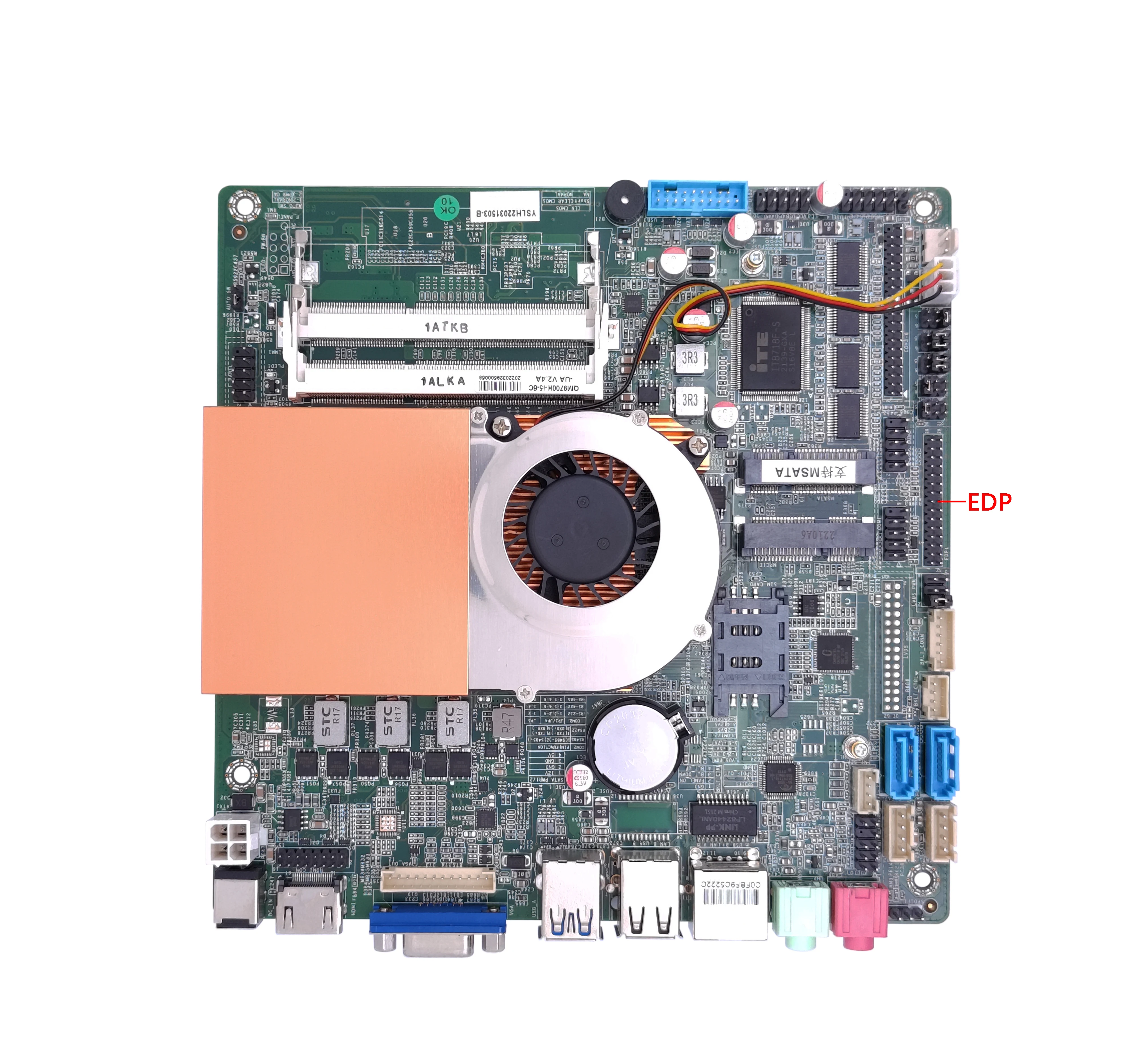 Factory X86 Mini-ITX Motherboard with  I7- 7500U/7600U DDR3 32GB VGA HD-MI EDP/LVDS for Industry Office Business Kiosk view 5