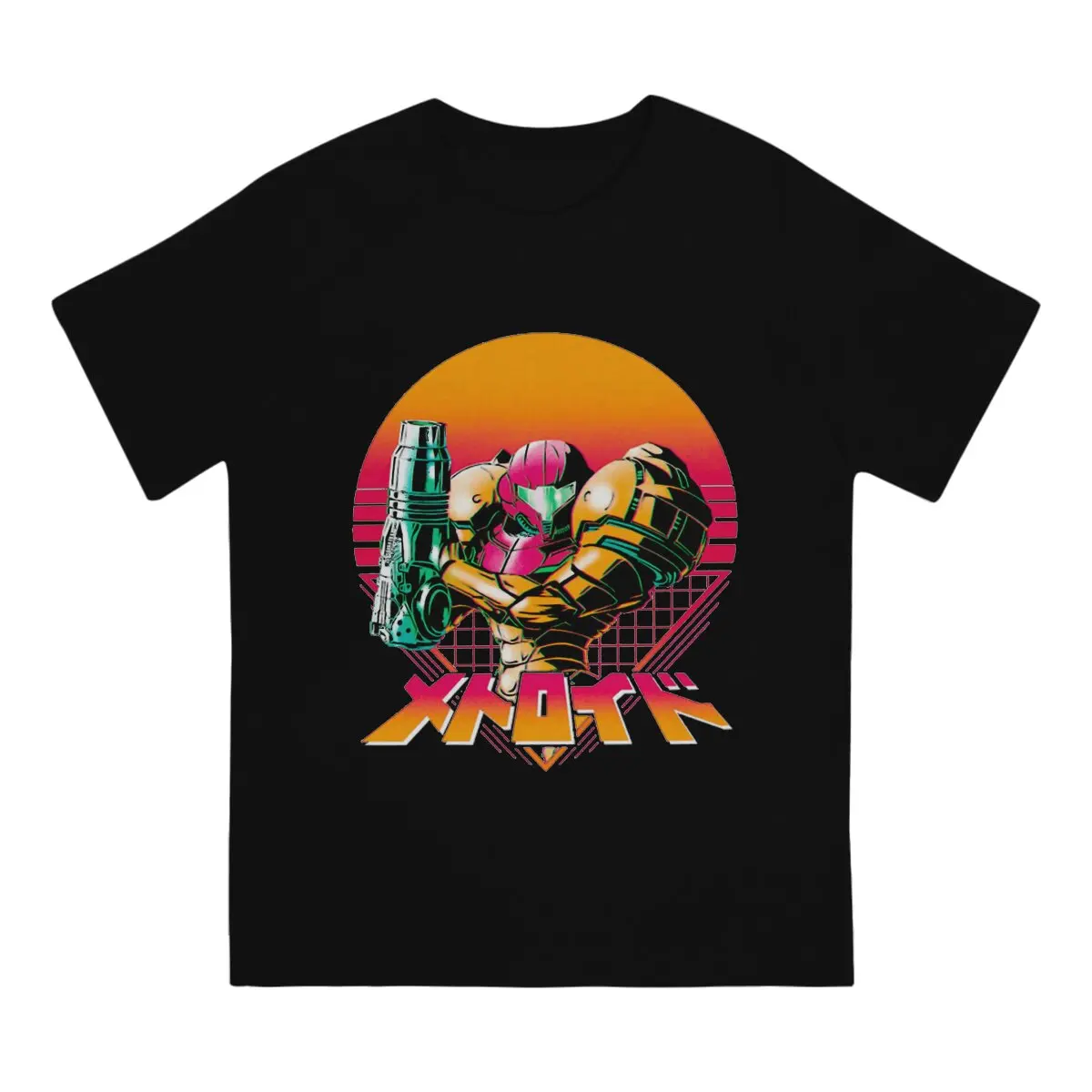 COOL Metroid Game T Shirt Grunge O-Neck TShirt Polyester Tops