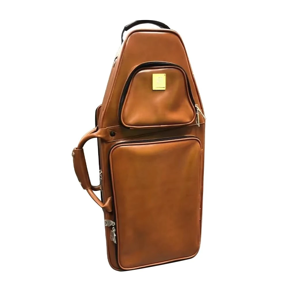 Thickly Padded Backpack Straps With Tuck Away Pocket Bassoon Case Gig Bag Model Leather