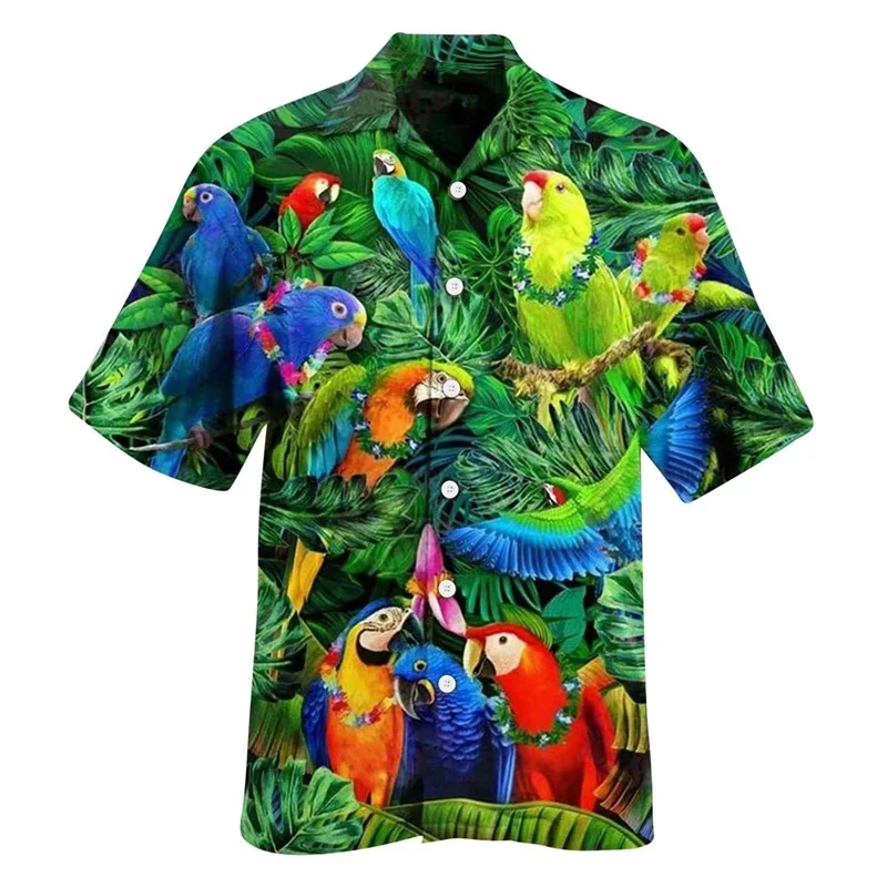 Animal Cute Capybara Graphic Shirts for Men Clothing 3D Printing Hawaiian Beach Shirt Short Sleeve y2k Tops Clothes Lapel Blouse