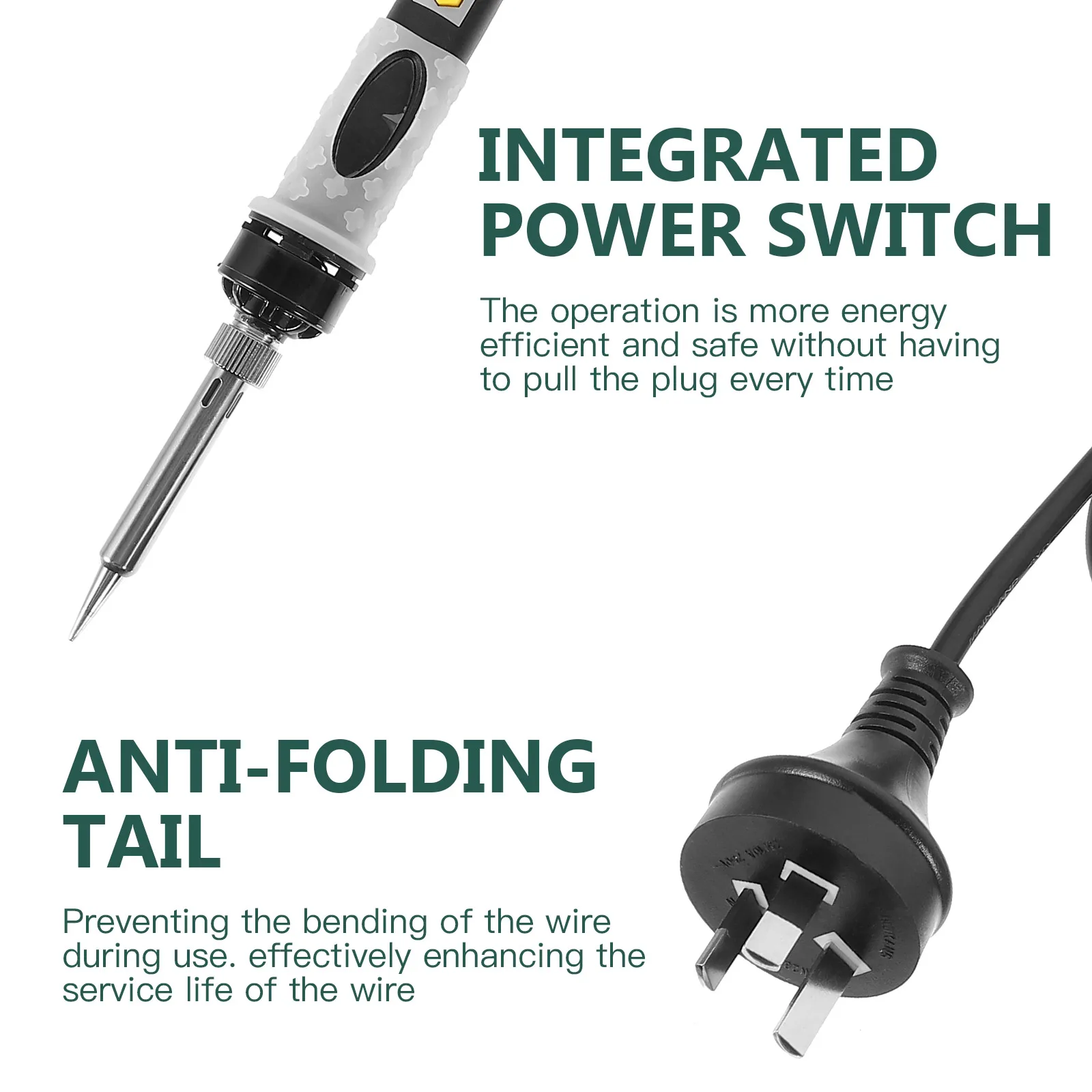 

10Pcs Adjustable Soldering Iron Kit 80W High Display Repair Welding Tool Kit Portable Carry Bag for DIY