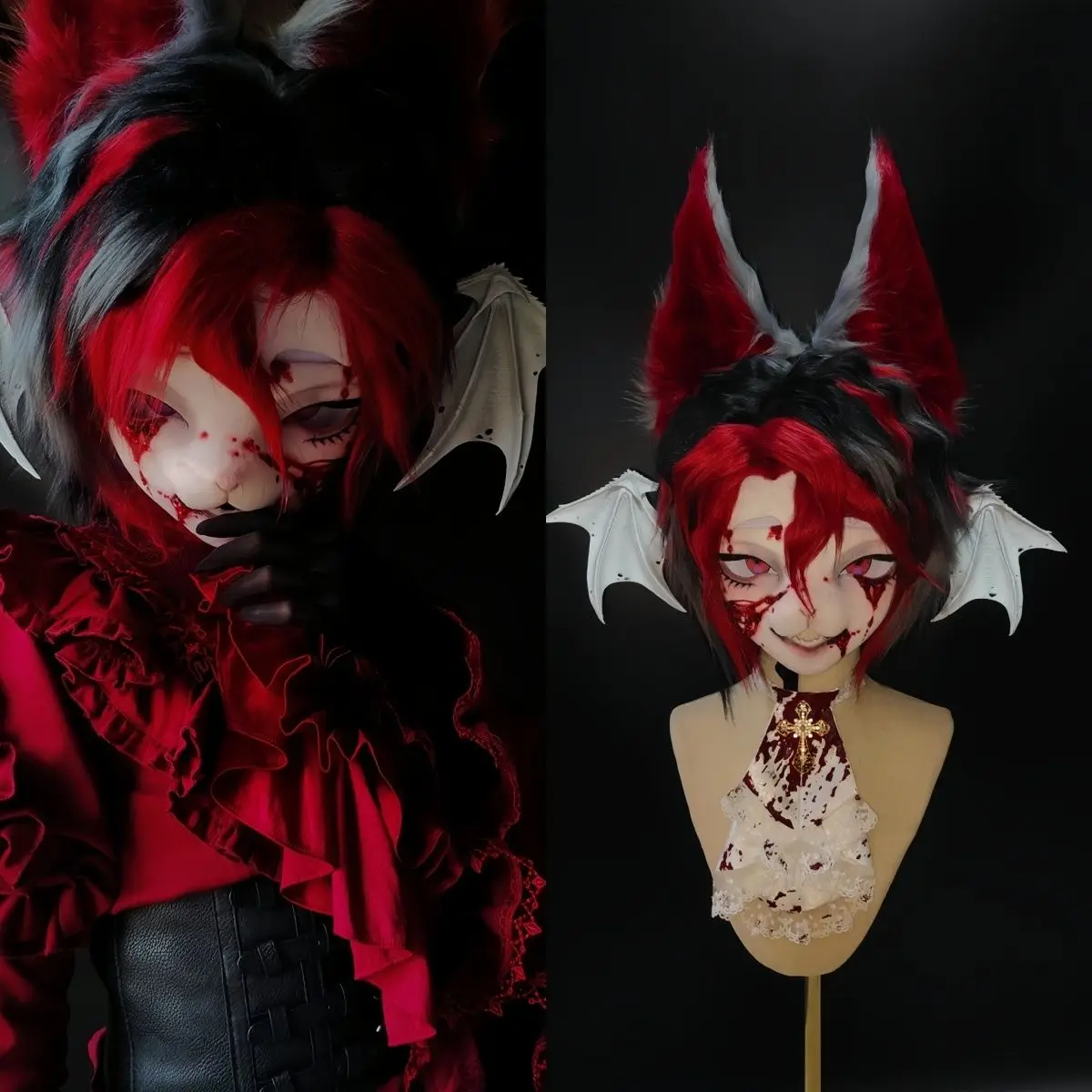 

Kigurumi Base Mask Beast Skull Teenager and Beauty Cosplay Anime Accessories OC Head Shell