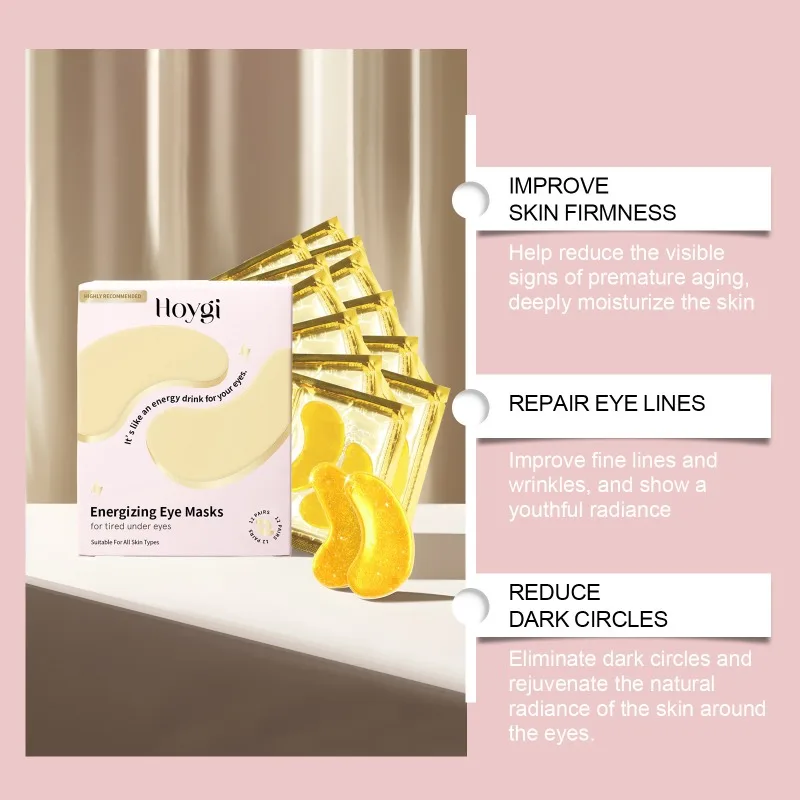 Energizing Eye Masks 12 Pairs for Removal Dark Circles Moisturizing Firming Collagen Under Eye Masks Skincare Korean Products