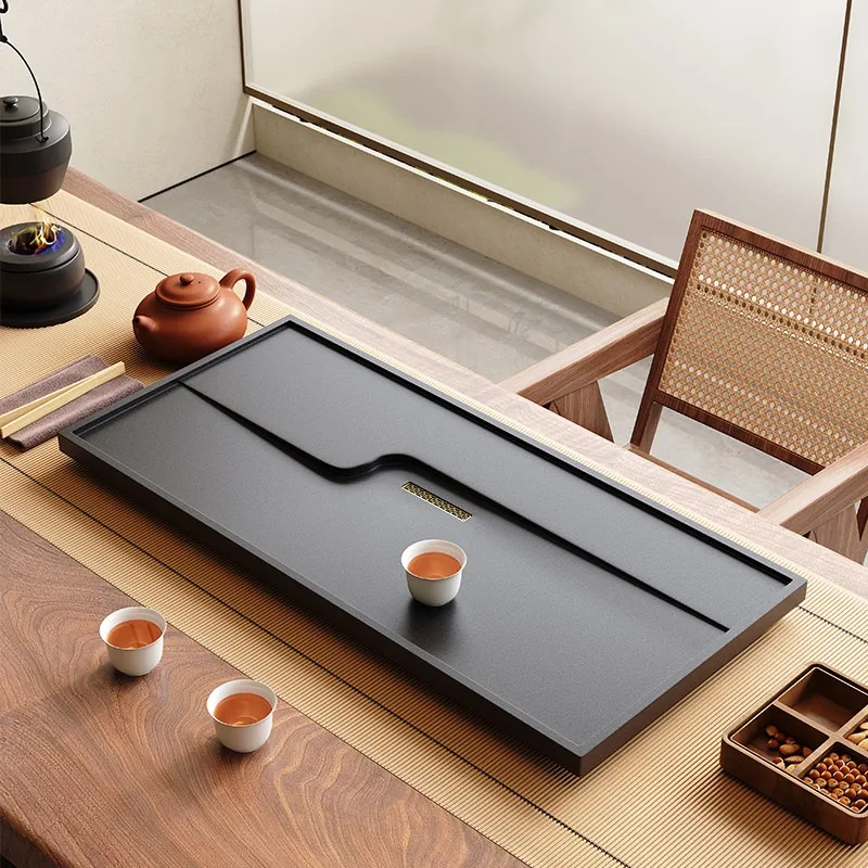 Decorative Trinket Tea Tray Drip Luxury Hospitality Ceremony Valet Rectangle Tea Tray Stone Serving Bandejas Home Decorationgs