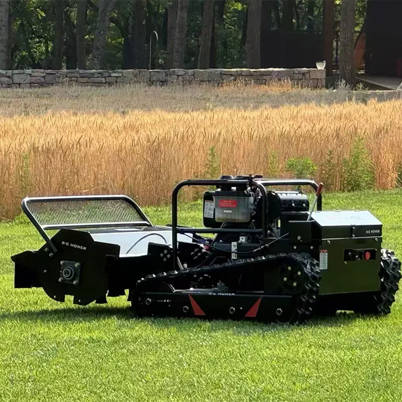 Professional 18HP Petrol 4-Stroke  Remote Control Lawn Mower Hydraulic Lifting 100cm Width Big Power Small Tree Machine