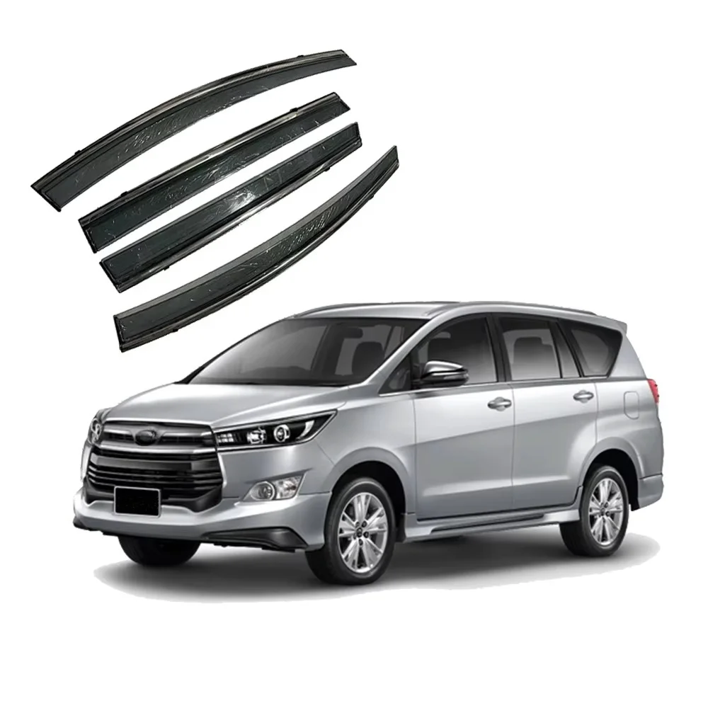 Premium Direct Fit Easy Installation Durable Window Visor Wind Deflector For Toyota Innova 2016-2020 4PCS OEM Style