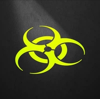 Motorcycle Stickers Danger Warning Car Body Reflective Waterproof Helmet Exhaust Pipe Decal