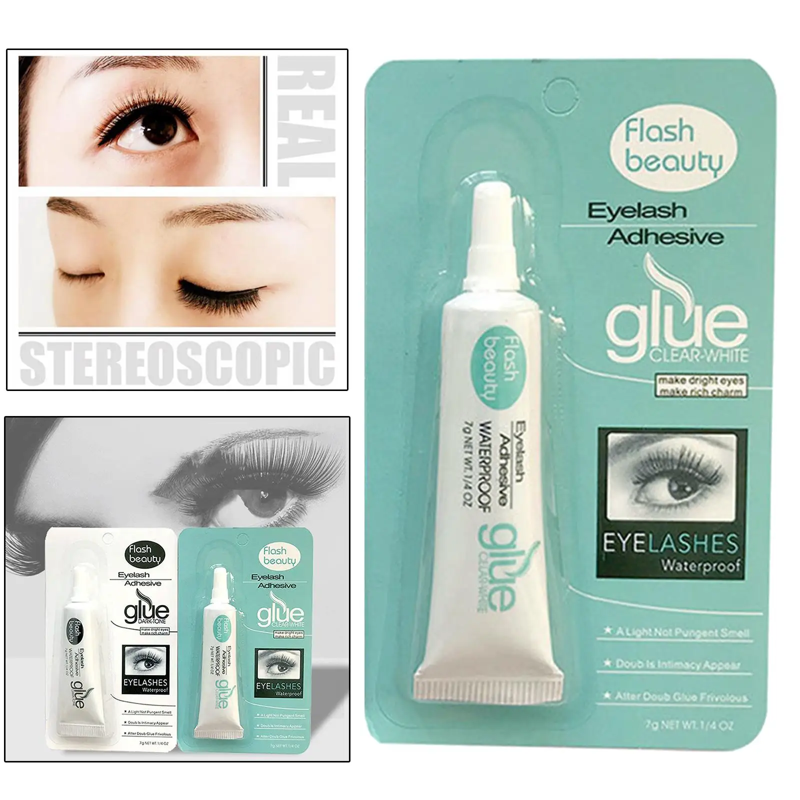 まつげ接着剤 7 グラム クリア 速乾性 防水 まつげ接着剤 リフティングエクステンション用 初心者向けメイクアップツール