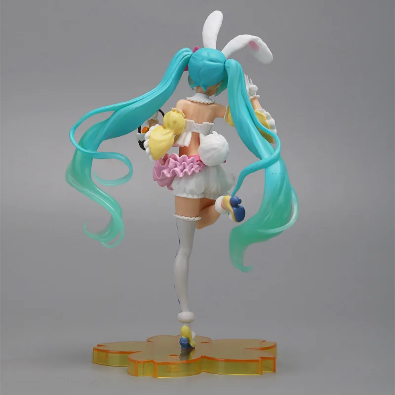 23cm Kawaii Hatsune Miku อะนิเมะ Kawaii Pvc ตุ๊กตาตุ๊กตา Action Figures กระต่ายหูรวบรวมเครื่องประดับของเล่นคริสต์มาสของขวัญ ﻿