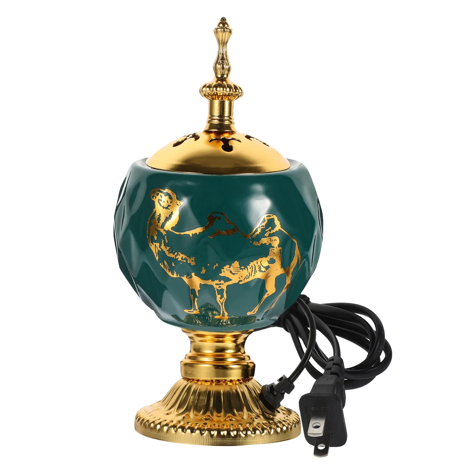 

Electric Incense Burner Plug In Aroma Bakhoor Burner Centerpiece Retro Censer Holder Small Wax Outdoor Car Charcoal Arab Stove