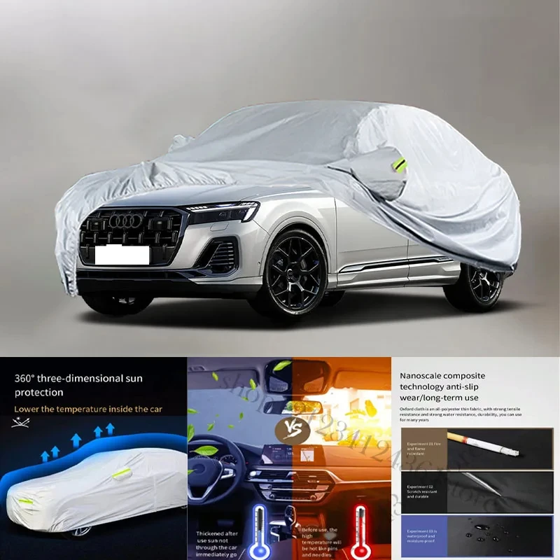 

For Audi-Q7-EV Auto Anti snow Anti dust Anti-uv Anti peeling paint And Anti Rainwater 210t car cover Car cover protection