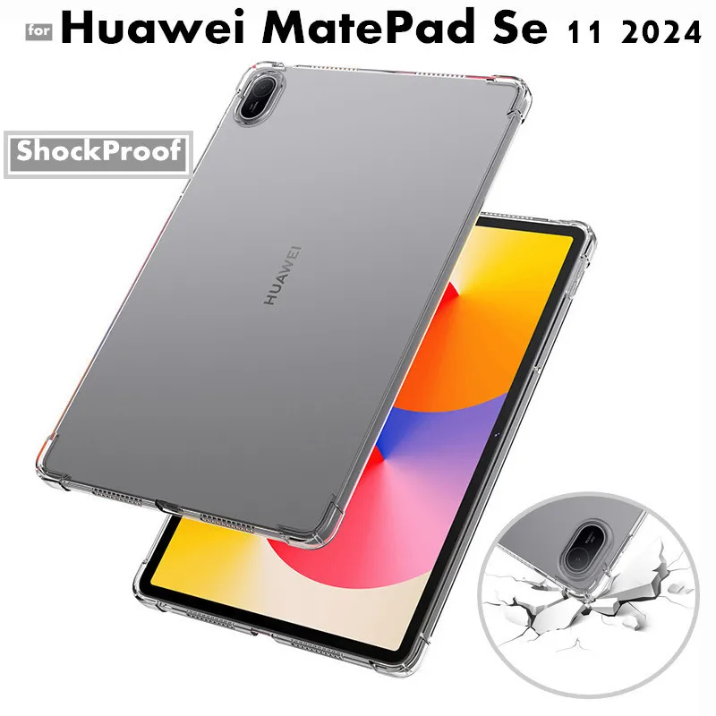 

for Huawei MatePad SE 11 2024 Case Transparent Air-bags Soft Silicone TPU Protection Shockproof Shell for MatePad SE 11"