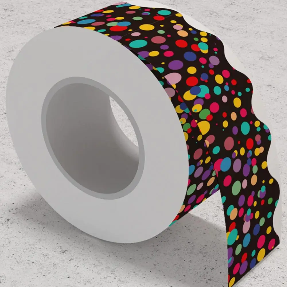 Decorative Stickers Vibrant Dot Print Sticker Rolls for Party Decor Classroom Announcements Colorful Patterns Bright Colors