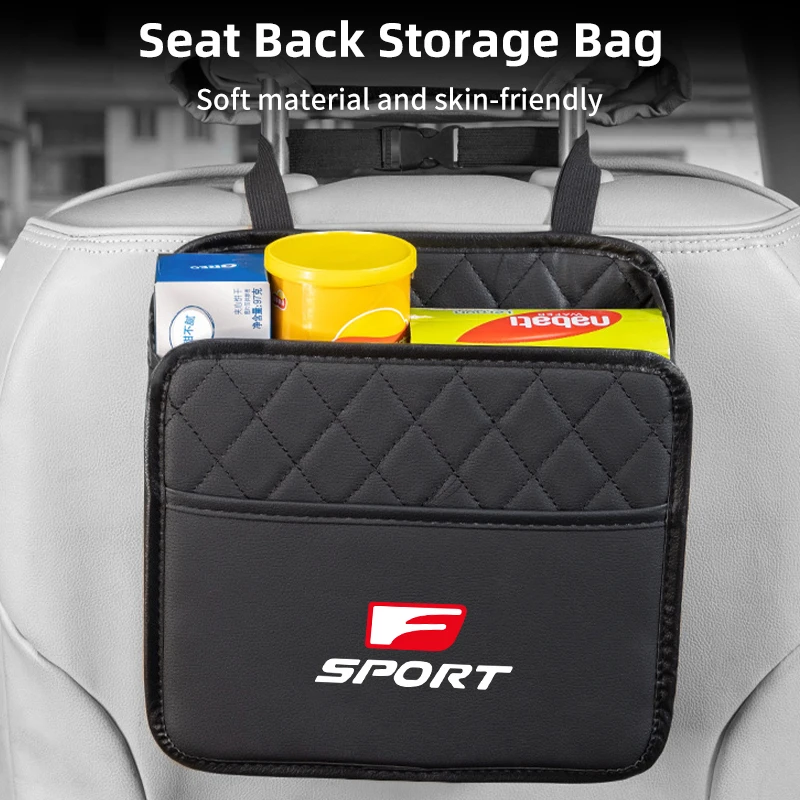 Car Backrest Bag Half-checked Organizer For Lexus CT200h ES250 ES300h IS250 IS200 GS300 GS460 GX470 LS400 LX470 RC350 