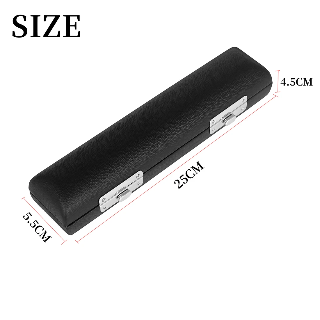 16 Holes Piccolo Box Leather Black Piccolo Storage Bag Waterproof Case Narrow Empty Box Woodwind Instrument Accessories