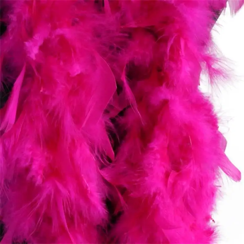 2Yards Fluffy Black Feather Turkey Marabou Boa 38-40G for Crafts Wedding Party Christmas Decoration Shawl/scarf Natural Plumes