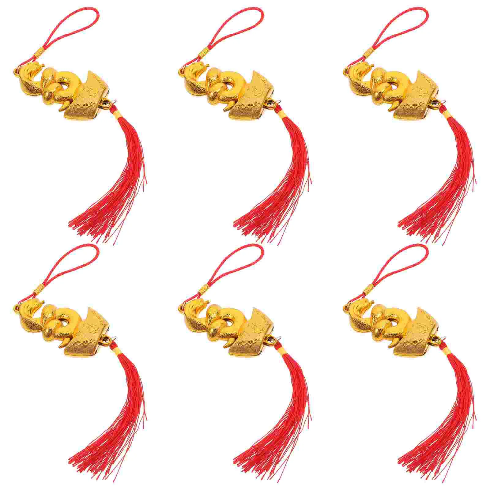 

6 Pcs Year of The Snake Decorative Pendant Bonsai Hanging Spring Festival Gift New Ornament Plastic Decoration