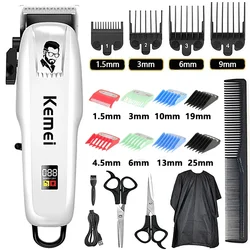 Kemei PG809A Professional Hair Clipper Rechargeable Hair Trimmer For Men Grooming Kit Professional Electric Beard Hair Trimmer