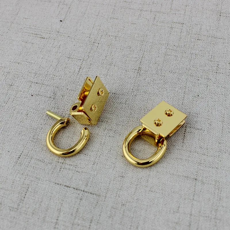 37*16mm High quality Deep gold hardware handbag tassel cap clasp Hanger connector square buckle screw connector bag hanger