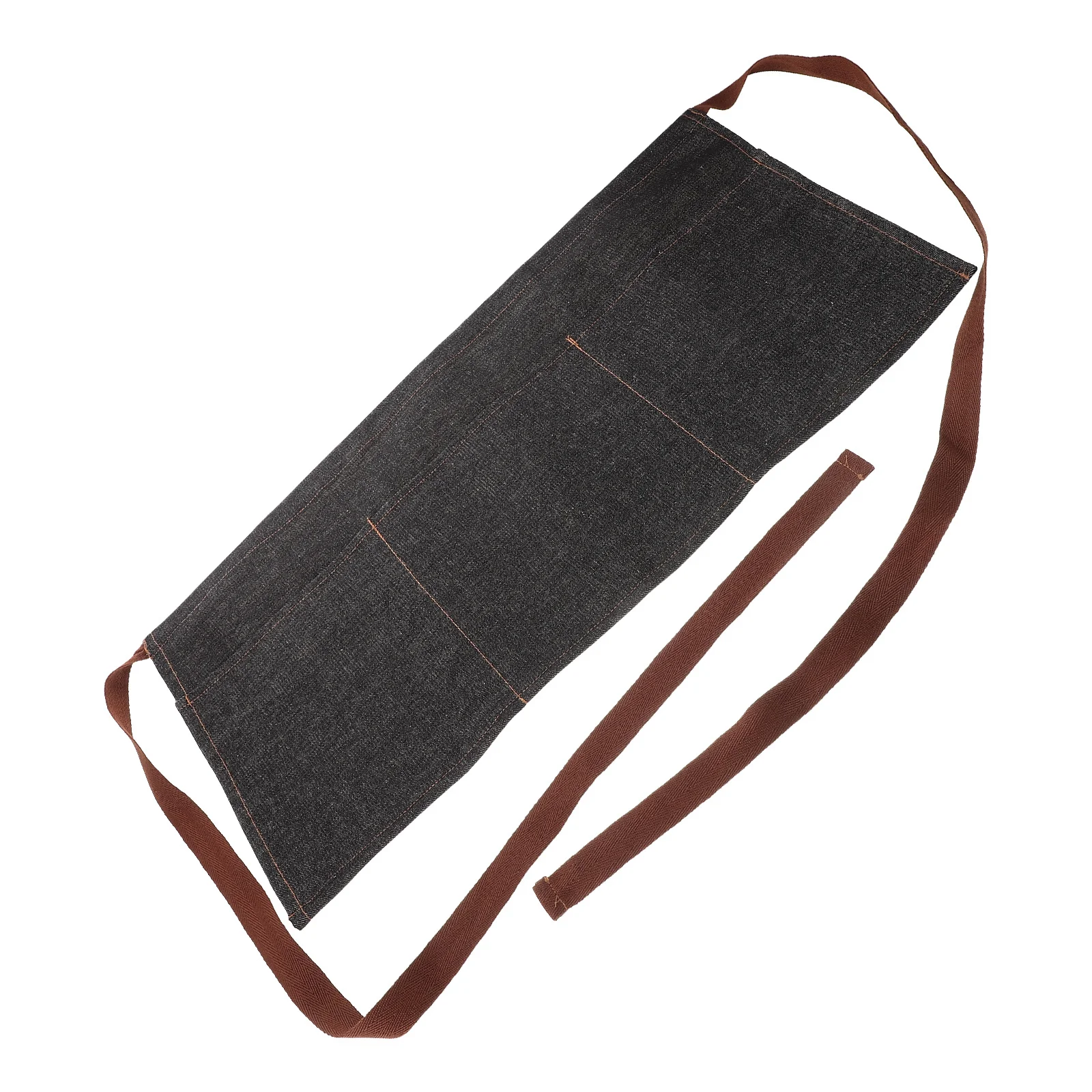 

Adjustable Denim Short Apron 3 Pockets Black for Waiter Waitress Home Restaurant Short Aprons with Pockets Aprons for Adults