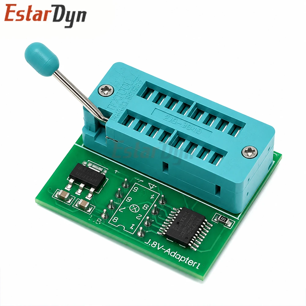 Estardyn 1.8V SPI Flash Programming Adapter SOP8 DIP8 for TL866 EZP2010 EZP2013 CH341 iPhone Motherboard BIOS Chip W25 MX25