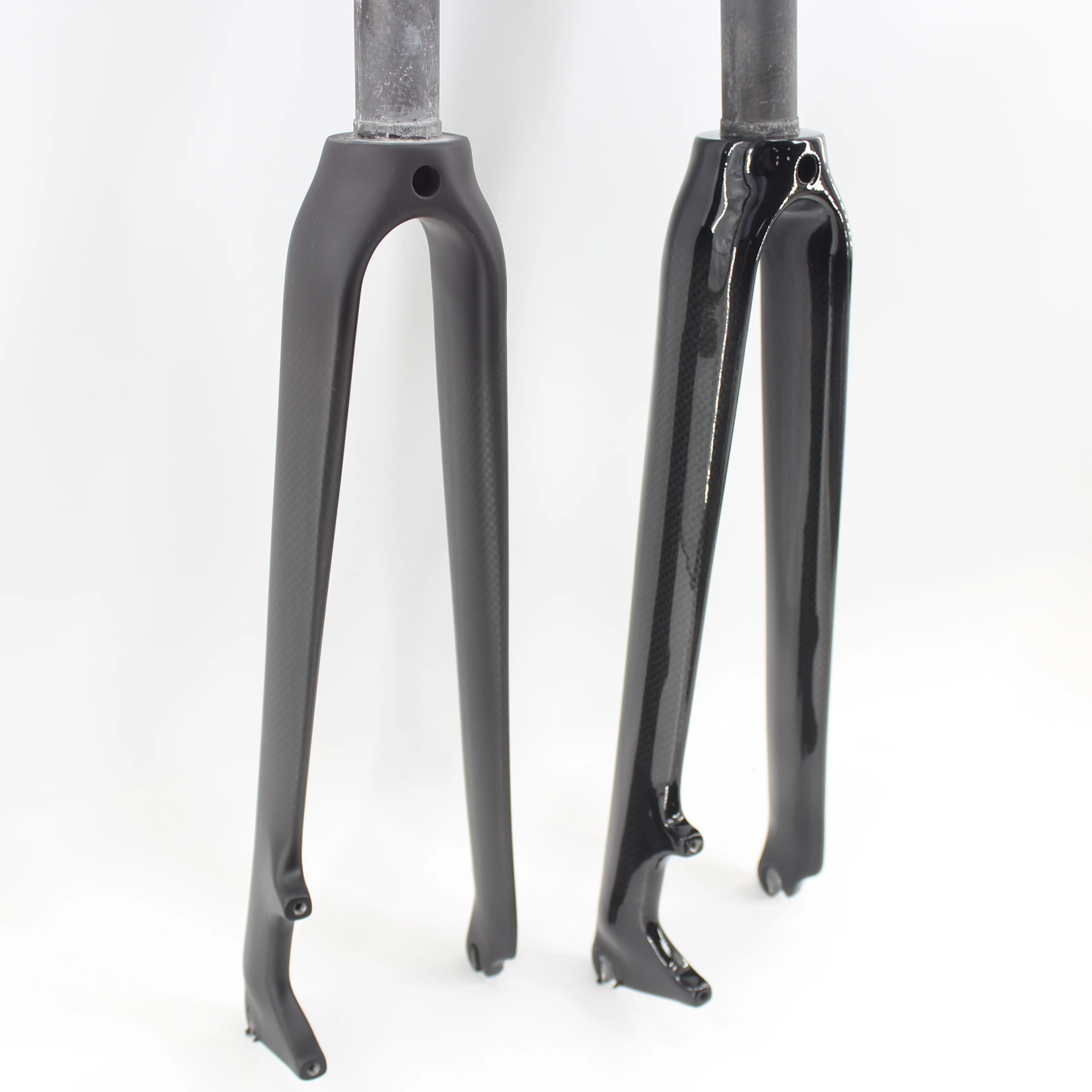 New 700C Disc Brake Carbon Front Fork 3K Track Road Bike Fixed Gear Track Bicycle Forks Hard Lightest Parts Use for 9*100mm Hubs