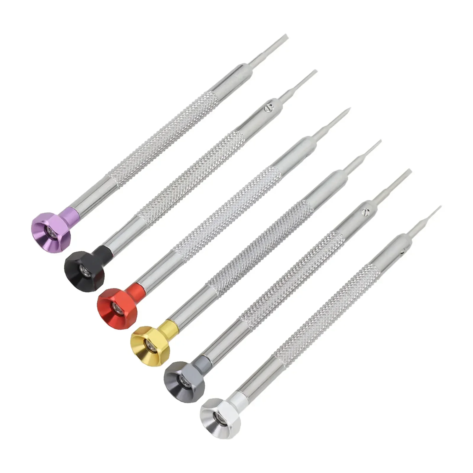 6pcs 0.6mm 0.8mm 1.0mm 1.2mm 1.4mm 1.6mm Multi-Function Screwdrivers Colored Cross Screwdriver Bit Set Watch Glasses Repair Tool