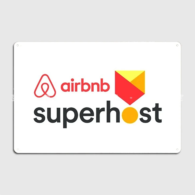 Airbnb Superhost Metal Sign Wall Pub Classic Mural Poster Tin Sign Poster