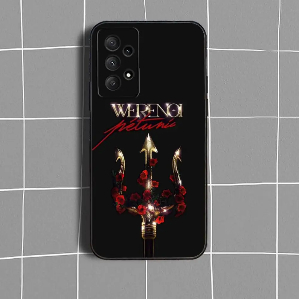 حافظة هاتف W-Werenoi DiamantS N-Noir لهاتف سامسونج جالاكسي A73,31,32,72,41,53,52,71,22,5G,Note,J7,8,9 غطاء أسود ناعم