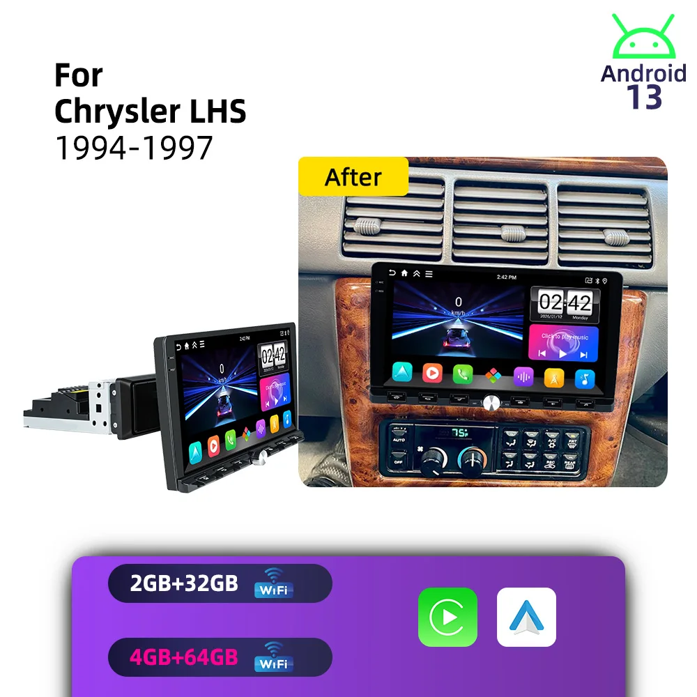 Car Stereo Android for Chrysler LHS 1994-1997 1 Din 9