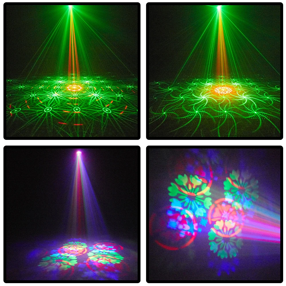 Imagem -06 - Yuer-compact Kaleidoscope Lens Luz de Palco Laser Piscando Leds 24w Novo Perfeito para Festas Eventos Boate Casamento Bar Festas