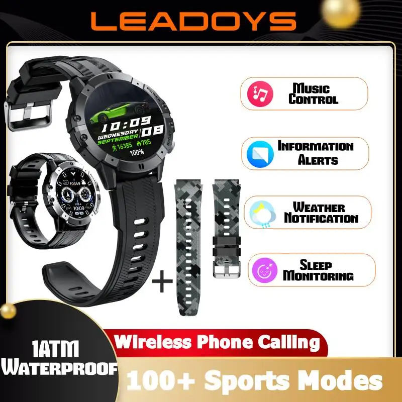LEADOYS C29 Hot Selling Men's Smart Watch 100+ Sports Modes 7/24 Health Monitoring 25Days Standby Valentine's Day Gift Watchband