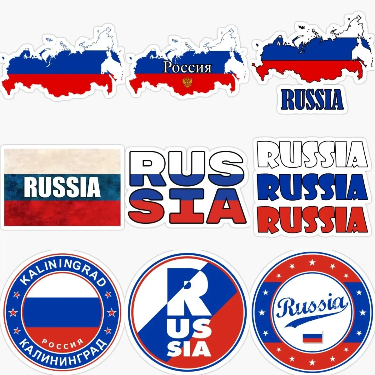 

Russia Flag Map Bear Creative Sticker for Decorate Car Bicycle Van Laptop Motorcycle Off-road Wall Room Fridge Decal Accessories