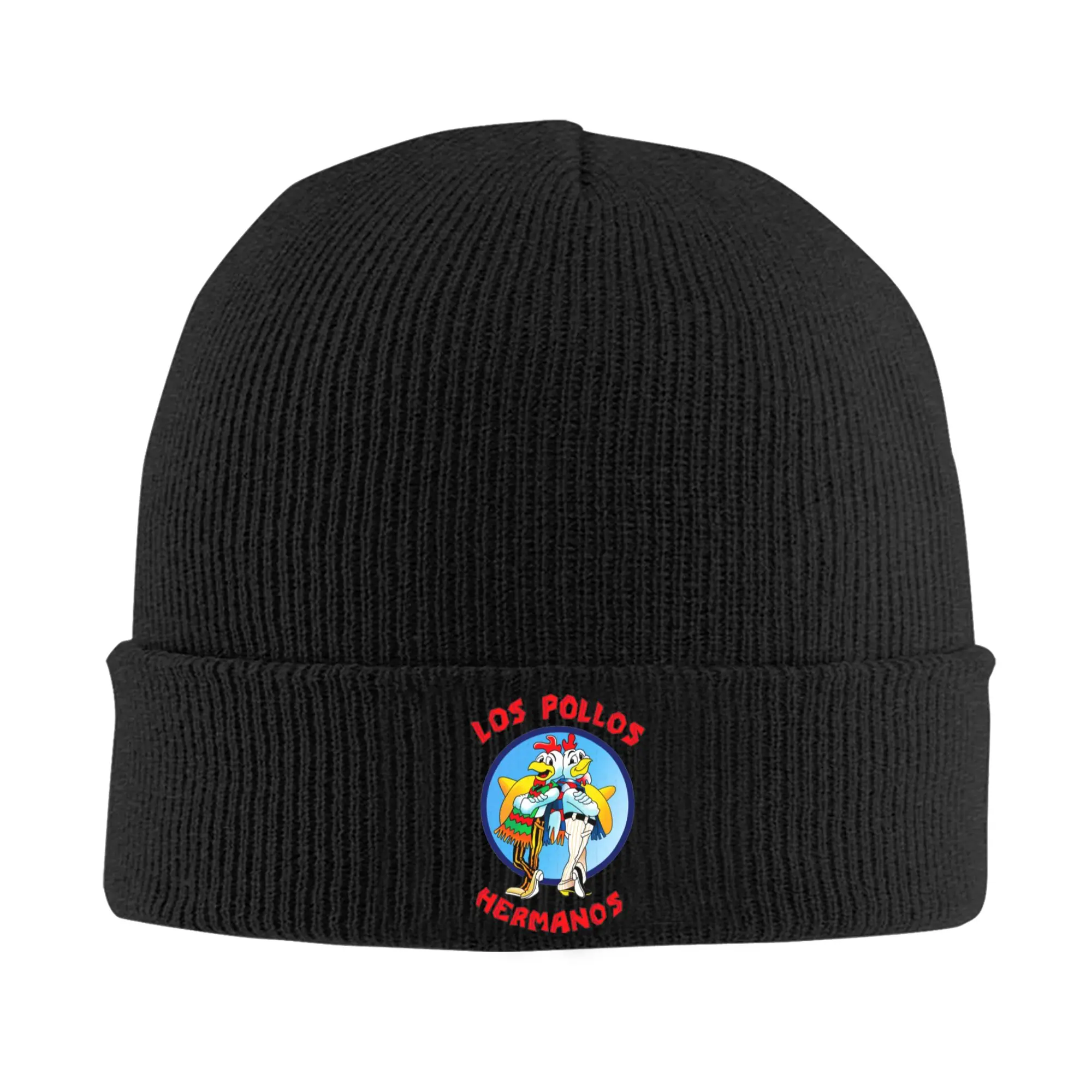 Cartoon Los Pollos Hermanos Knit Hat Chicken Brother Beanie Hats Gym Head Wrap Adult Unisex Bonnet Hats Spring Vintage Caps Gift