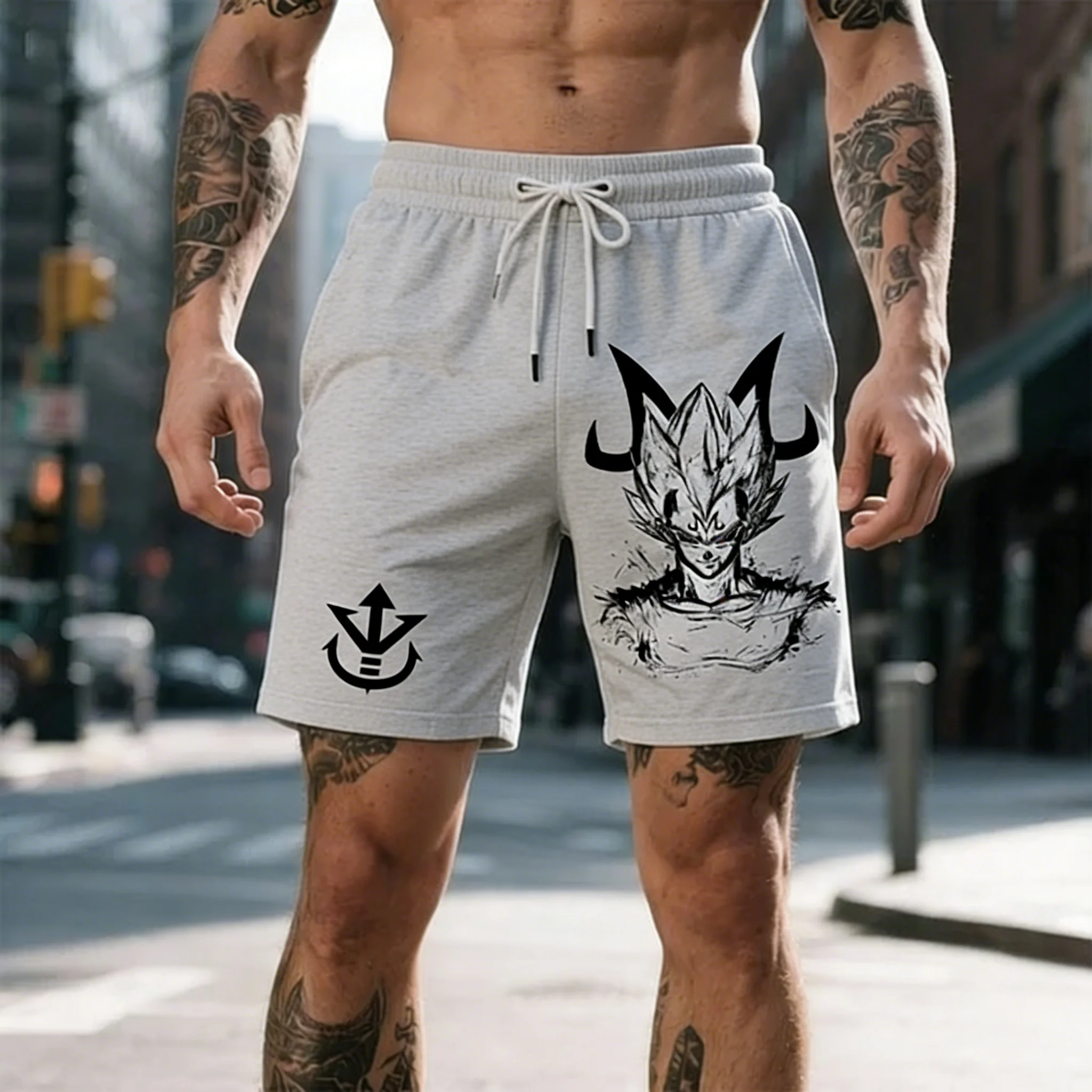 Dragon Ball Hand-painted Vegeta American High Street Saiyan Prince Standard Sweatpants Sports Fitness Leisure Shopping Can Be