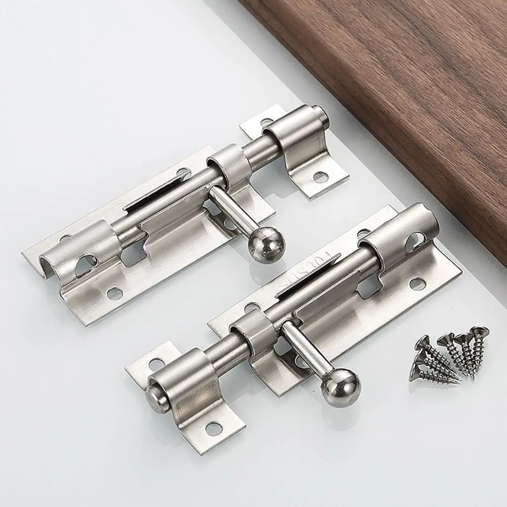 مفيدة الفولاذ المقاوم للصدأ الباب الترباس قفل الثقيلة نافذة الصيد قفل الباب المزالج الحمام #4