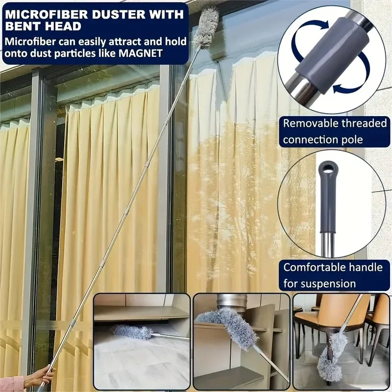 Factory Direct Compatible WithProfessional High Dusting Glass Cleaning Kit 40cm-4m Long with Rotating Squeegee Head High Ceiling
