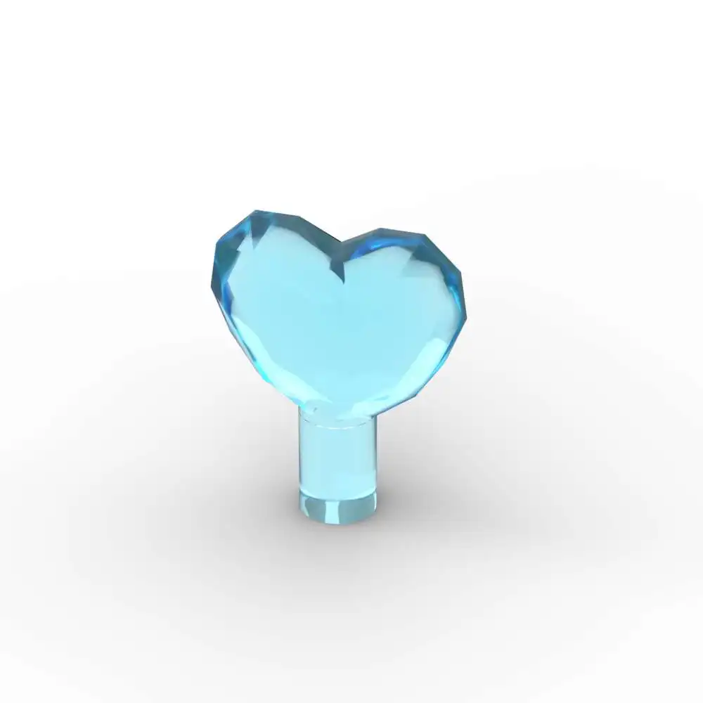 MOC 10PCS 15745 Rock 1x1 Jewel Building Blocks Kit Heart Shaped Handheld Bricks Particle Educational Toys Children Birthday Gift - 2