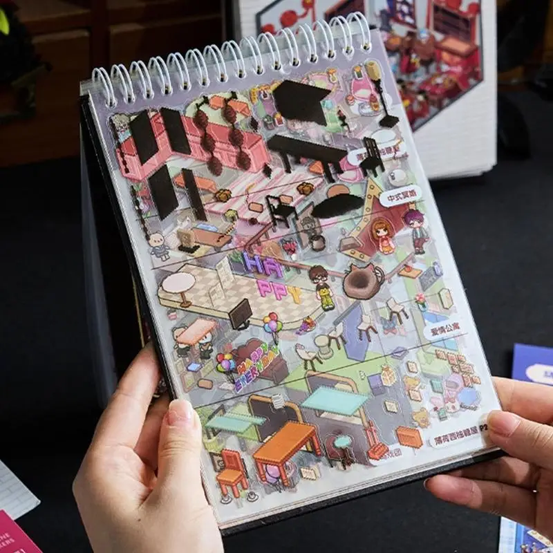 ホラーテーマミニチュアシーンステッカー-テクスチャード粘着シート特殊紙安全クリエイティブギフト-896c