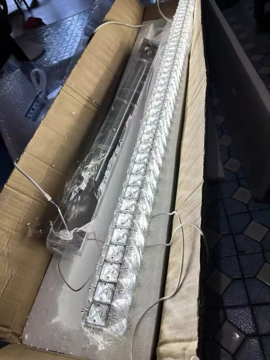 Light Luxury Restaurant Pendant 2025 New Long And Atmospheric Dining Table Bar Desk Lamp Light Luxury Crystal Pendant Lamp LED - Image 6