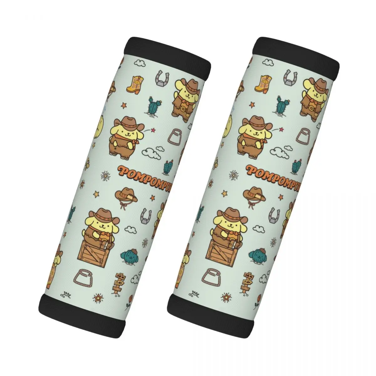 

Пользовательский мультяшный помпон Purin, 2 шт., ручка для багажа, мягкая ручка, чехол для ручки, удобный неопреновый чемодан, идентификатор для путешествий