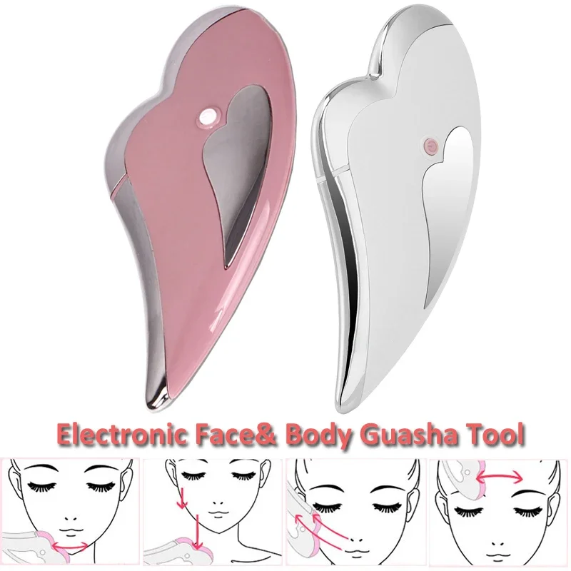 

Electric Gua Sha Guasha Facial Massager Microcurrent Face Lift Machine Scraping Massage Tool Anti Aging Wrinkle Remover Slimming