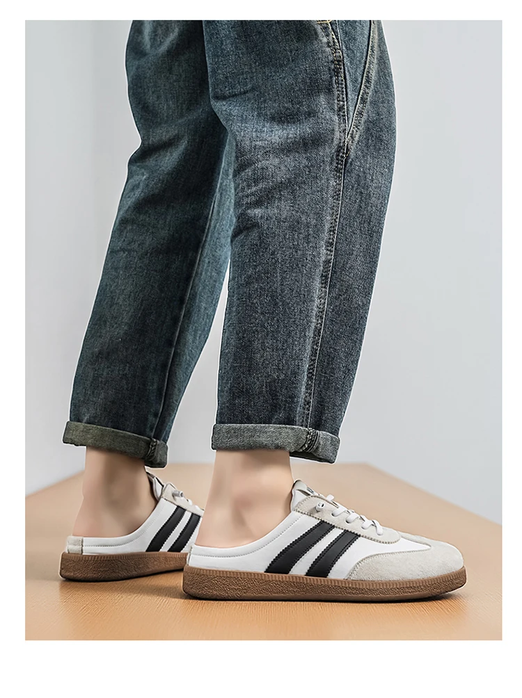Modische Halbschuhe für Herren, Sommer-Slipper, große Größe 48, Herren-Freizeitschuhe, bequeme Slip-on-Sneaker für den Außenbereich, Herren-Mules – Detail 12