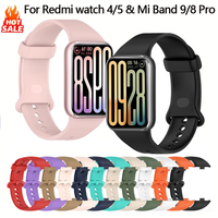 Official Silicone Band for Xiaomi smart mi band 8 pro/9 pro Strap accessories bracelet Replacement correa redmi watch 5/4 Strap
