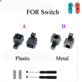1 쌍 원래 플라스틱 및 OEM 금속 잠금 버클 스위치 NS NX 조이 콘 수리 부품 JoyCon 왼쪽 오른쪽 컨트롤러